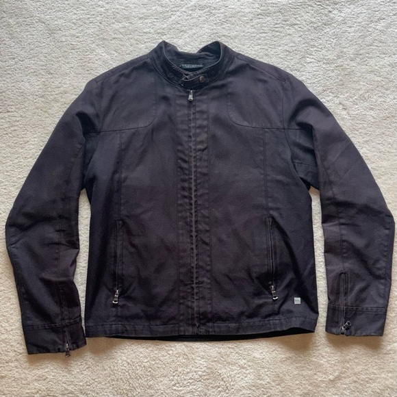 Hugo Boss Men’s Motorcycle Black Jacket Large - Picture 1 of 10